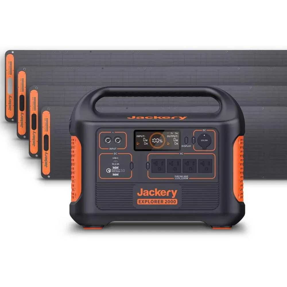 Jackery 2000 Solargenerator (Baujahr 2025) mit 4 SolarSaga 200W Solarmodulen