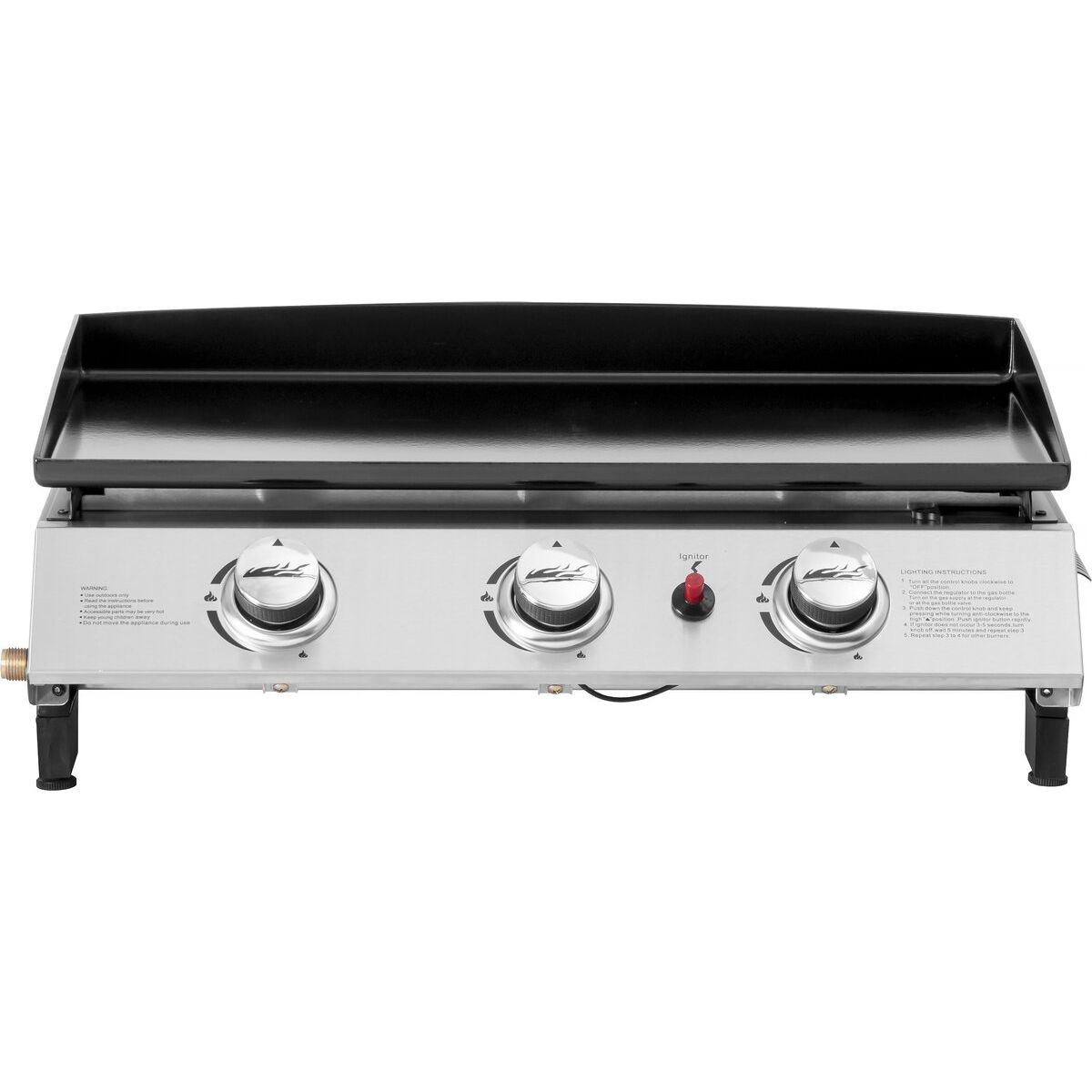 „Jolly“ 3-Flammen-Gasgrill – 7,5 kW – Grau