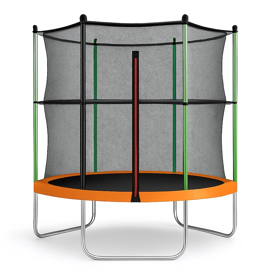 Trampolines 183x200 cm noir/orange - vQHzUgut15OD