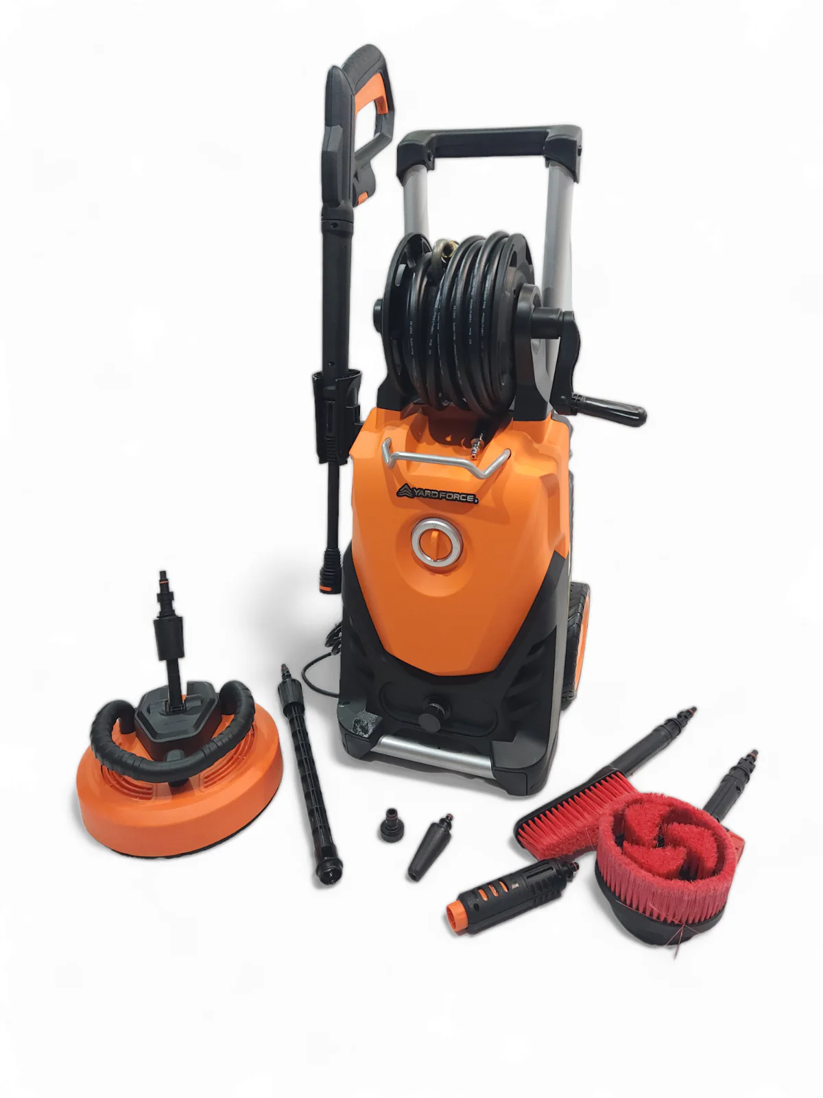 YardForce EW N16 Hochdruckreiniger (Modelljahr 2025) – 170 bar, 2500 W. Terrassenreiniger mit rotierender Bürste.