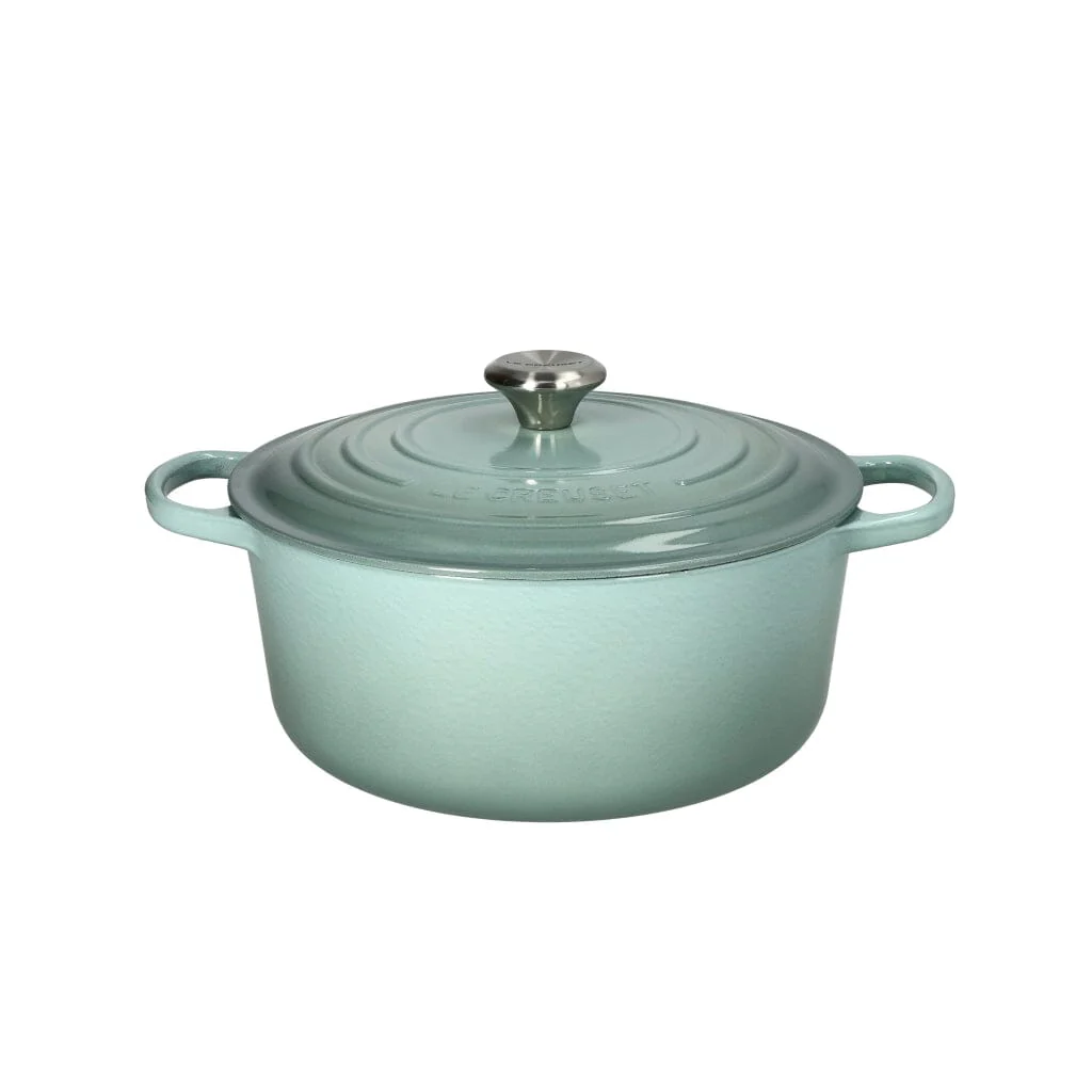 2025 Le Creuset – Runde Kasserolle Signature, Farbe Meersalz, 24 cm, 4,2 l