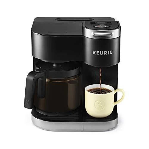 Keurig K-Duo Kaffeemaschine für eine oder 12 Tassen, kompatibel mit K-Cup-Kapseln und gemahlenem Kaffee, Schwarz