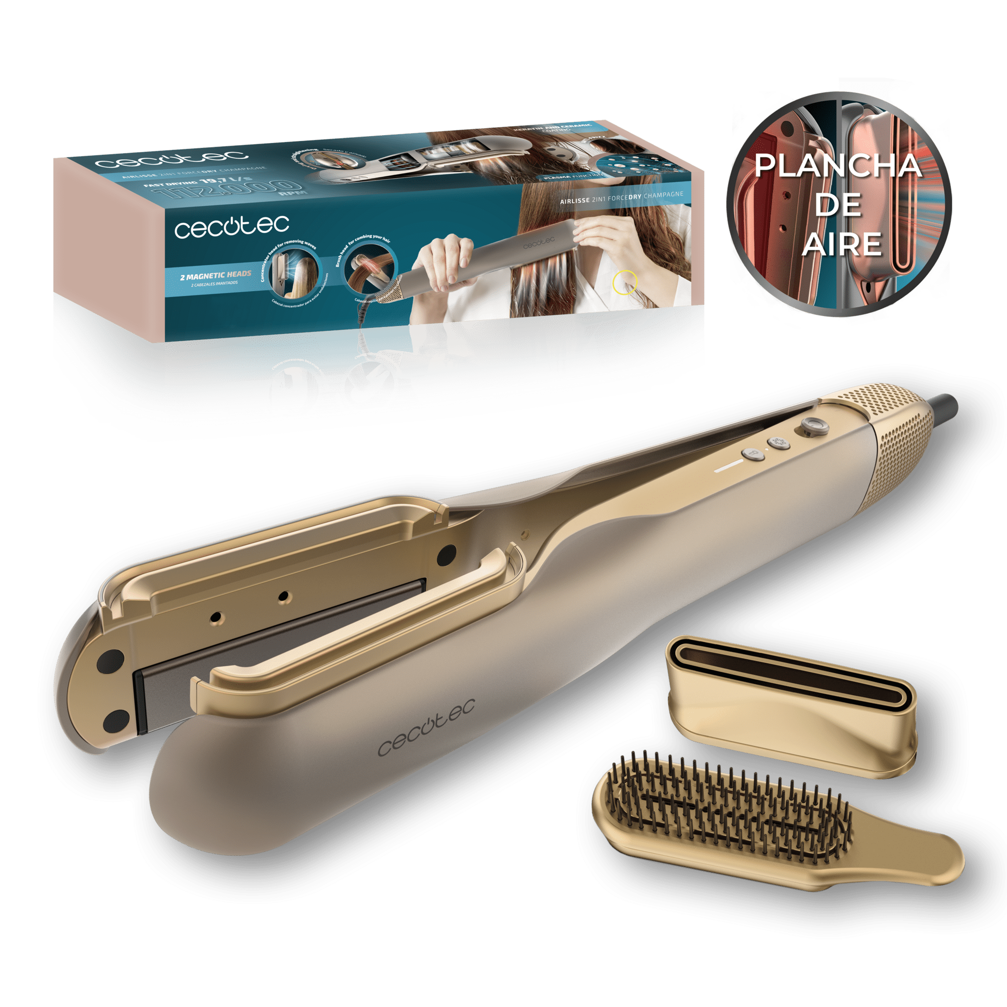 AirLisse 2in1 ForceDry Champagne