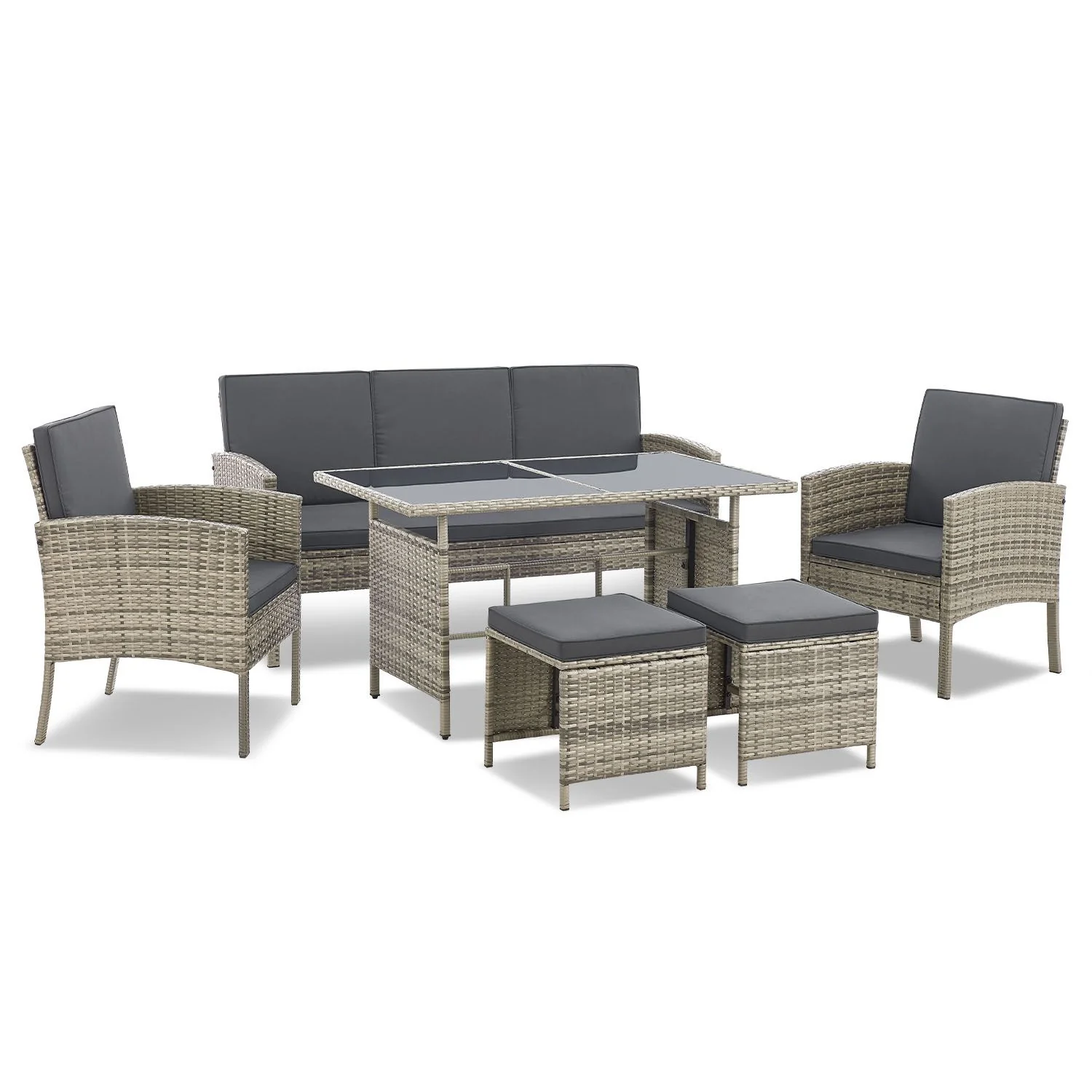 2025 Turin Poly Rattan Lounge-Set