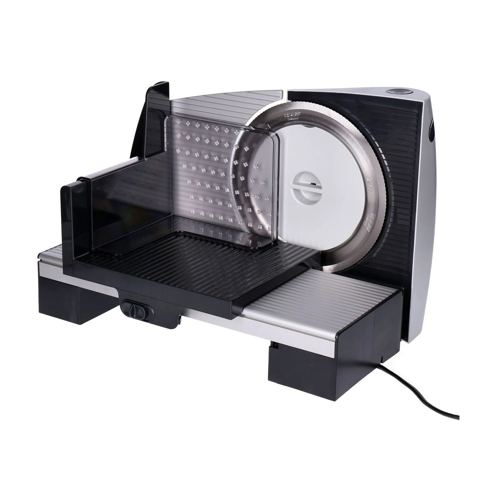 Steba AS 200 Gemüsehobel mit Handschutz und Edelstahlklinge, Modell Solingen, Baujahr 2025. Edelstahl. Schwarz.