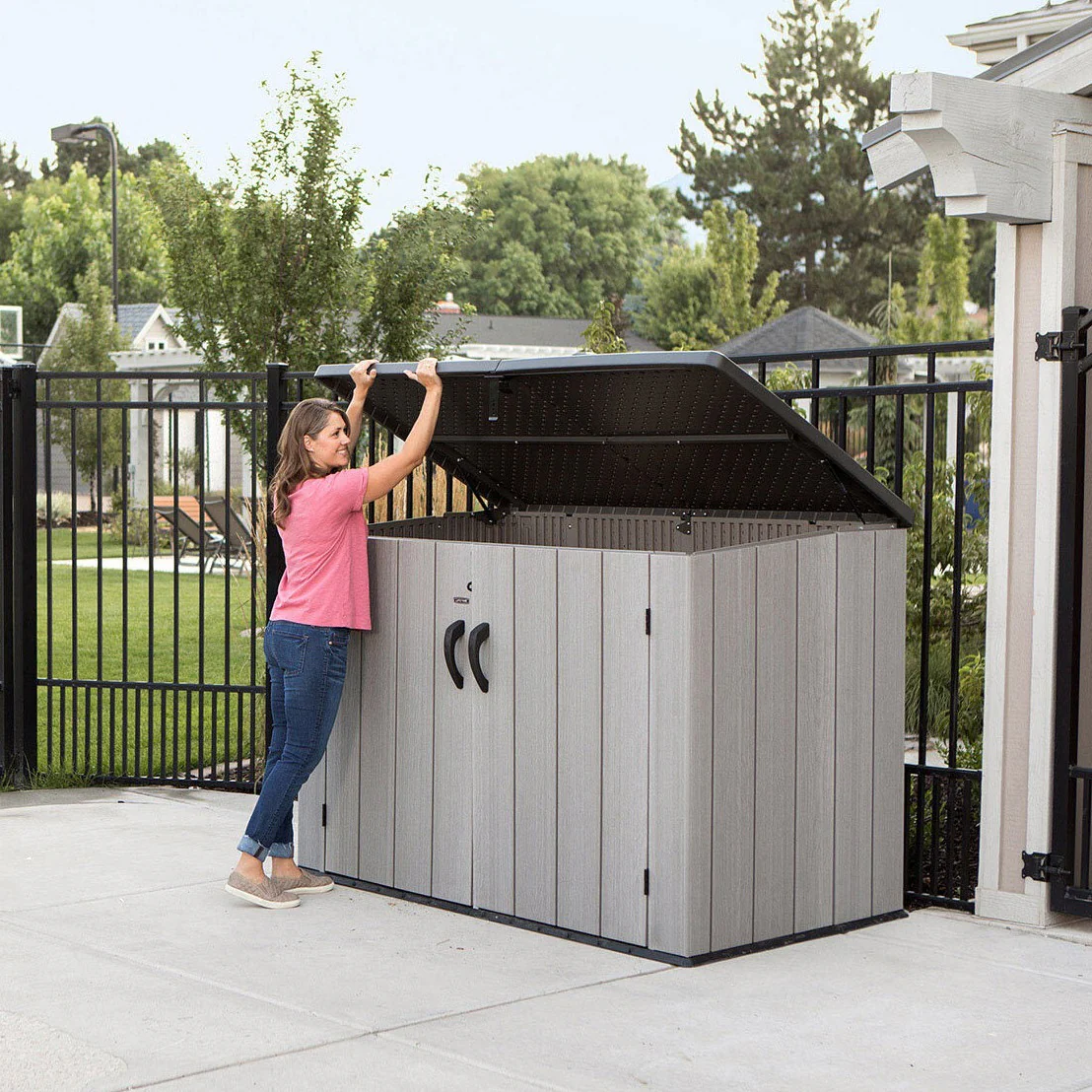 Horizontaler Geräteschuppen 1,9 x 1,1 m – Nutzinhalt 2.407 l (Lebensdauer bis 2025)