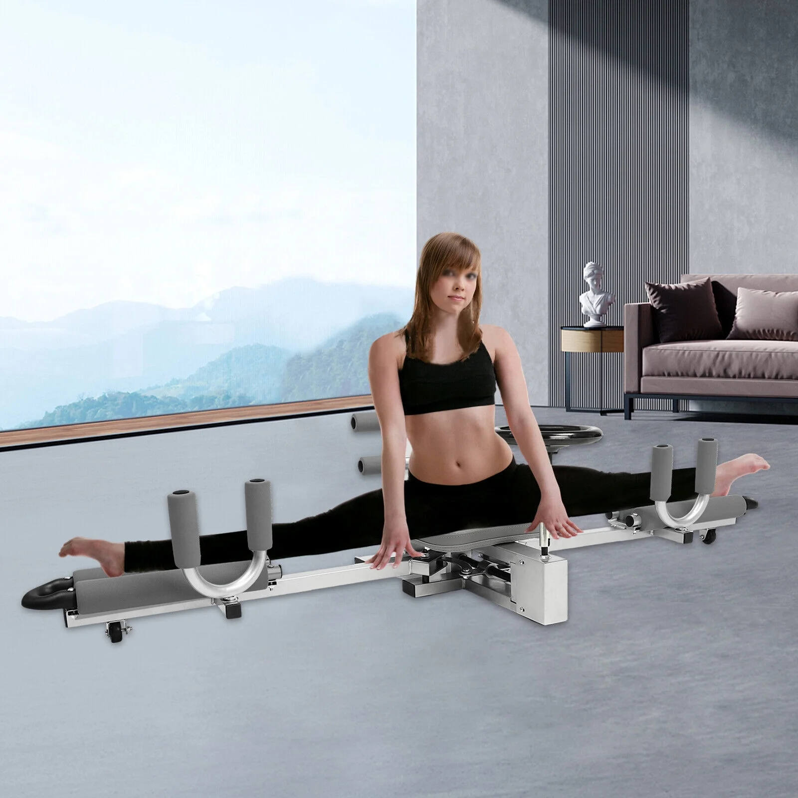 Miu Meow Professionelle Beinstreckmaschine (149 kg). Robustes Gerät zur Verbesserung der Flexibilität. Trainingsgerät für Ausfallschritte. Ideal für Yoga und Heim-Fitnessstudio.