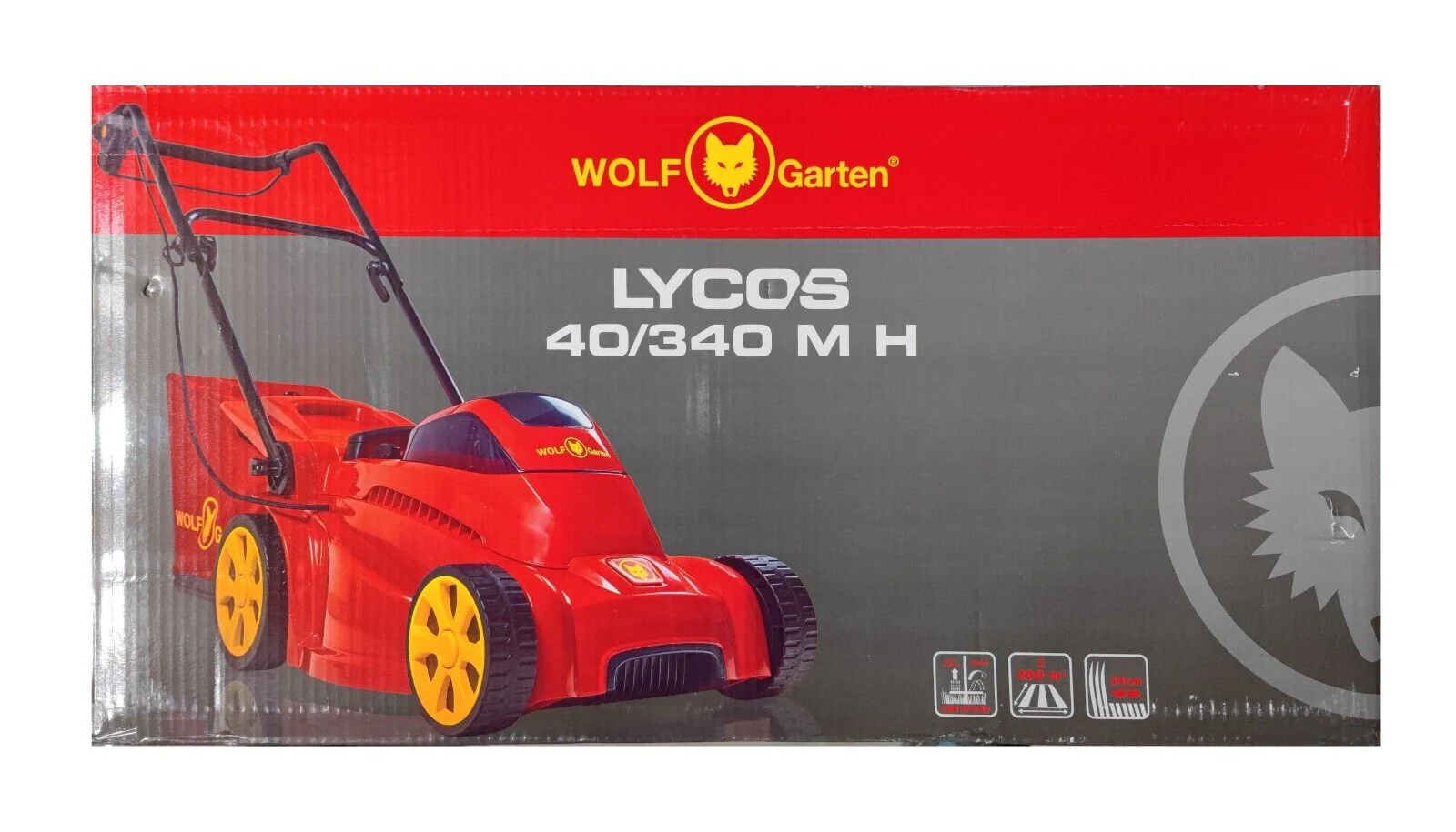 Wolf Garten Lycos 40/340 M Akku-Rasenmäher (Modelljahr 2025) – 40-V-Akku im Lieferumfang enthalten