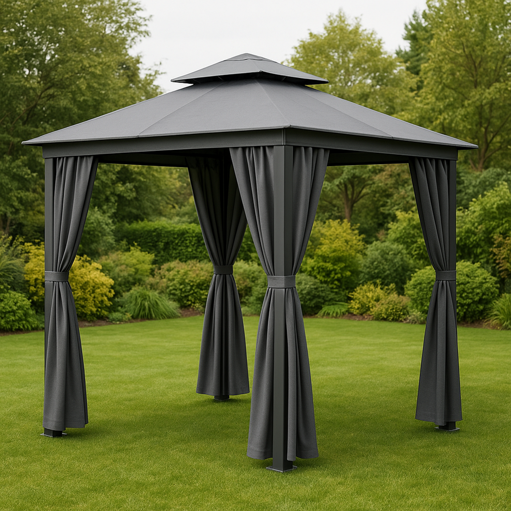 Gazebos 300x300x250 cm gris kTnDwUX413Bz