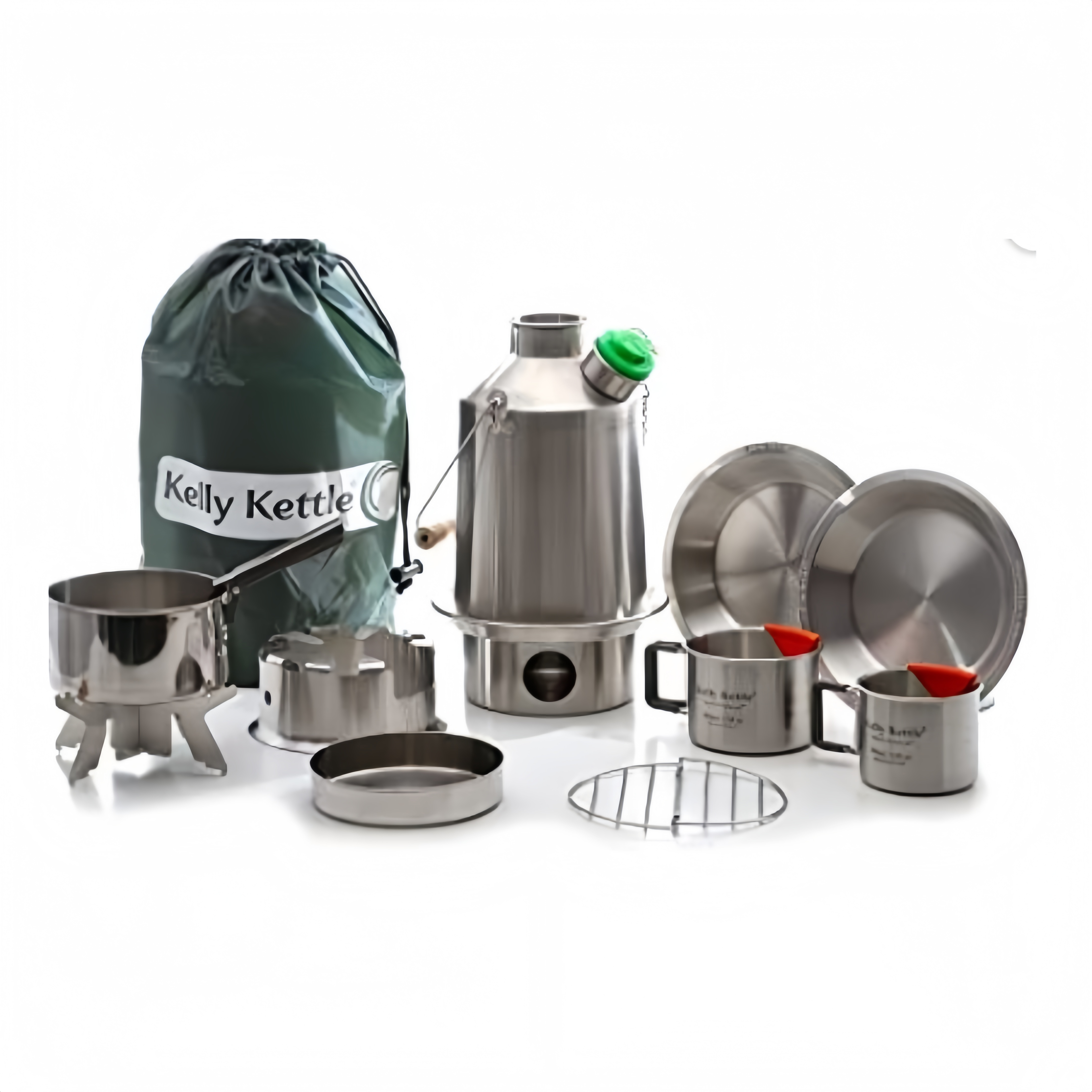 Ultimate Scout Kelly Kettle Kit, 1,2 Liter – Campingkocher aus Edelstahl, leichter Kessel mit Pfeife, Campingkocher zum Angeln, Jagen, Wandern und für Überlebensausflüge