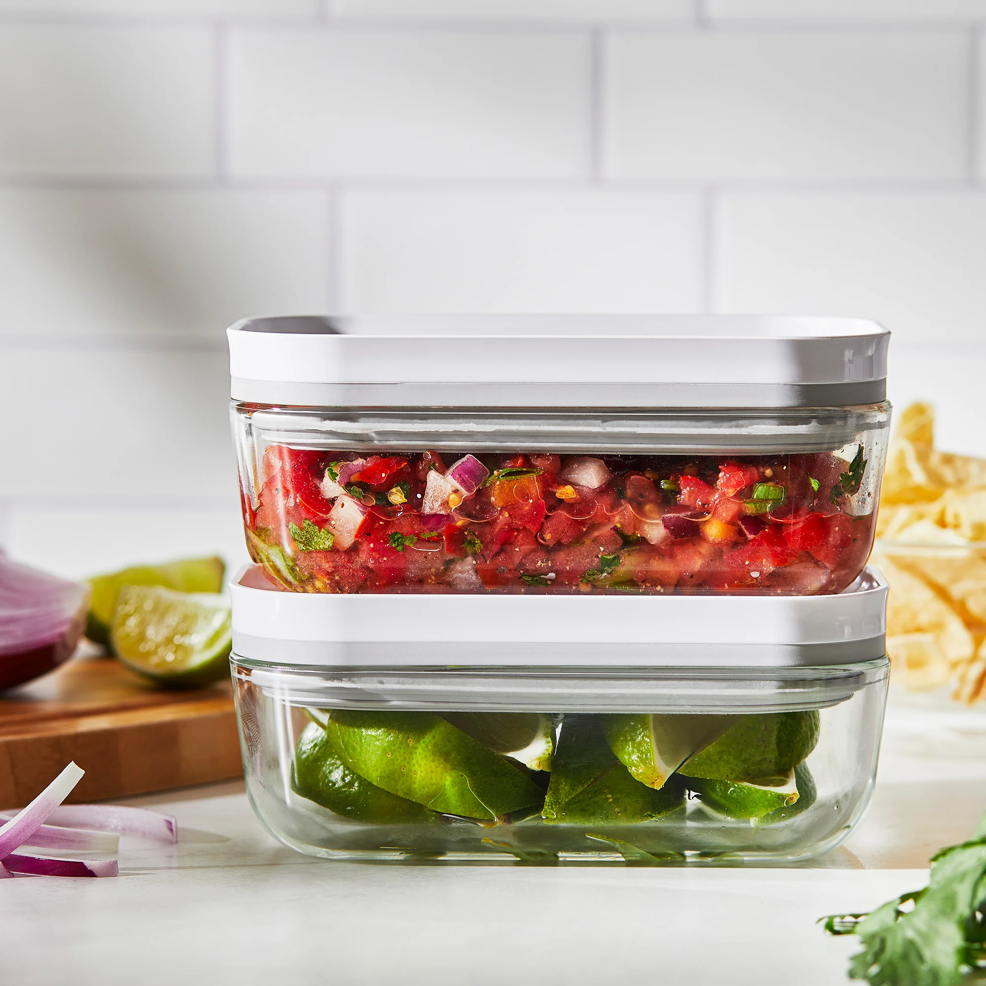 2025 ZWILLING Fresh & Save - Set mit 4 Vakuum-Aufbewahrungsbehältern aus Glas