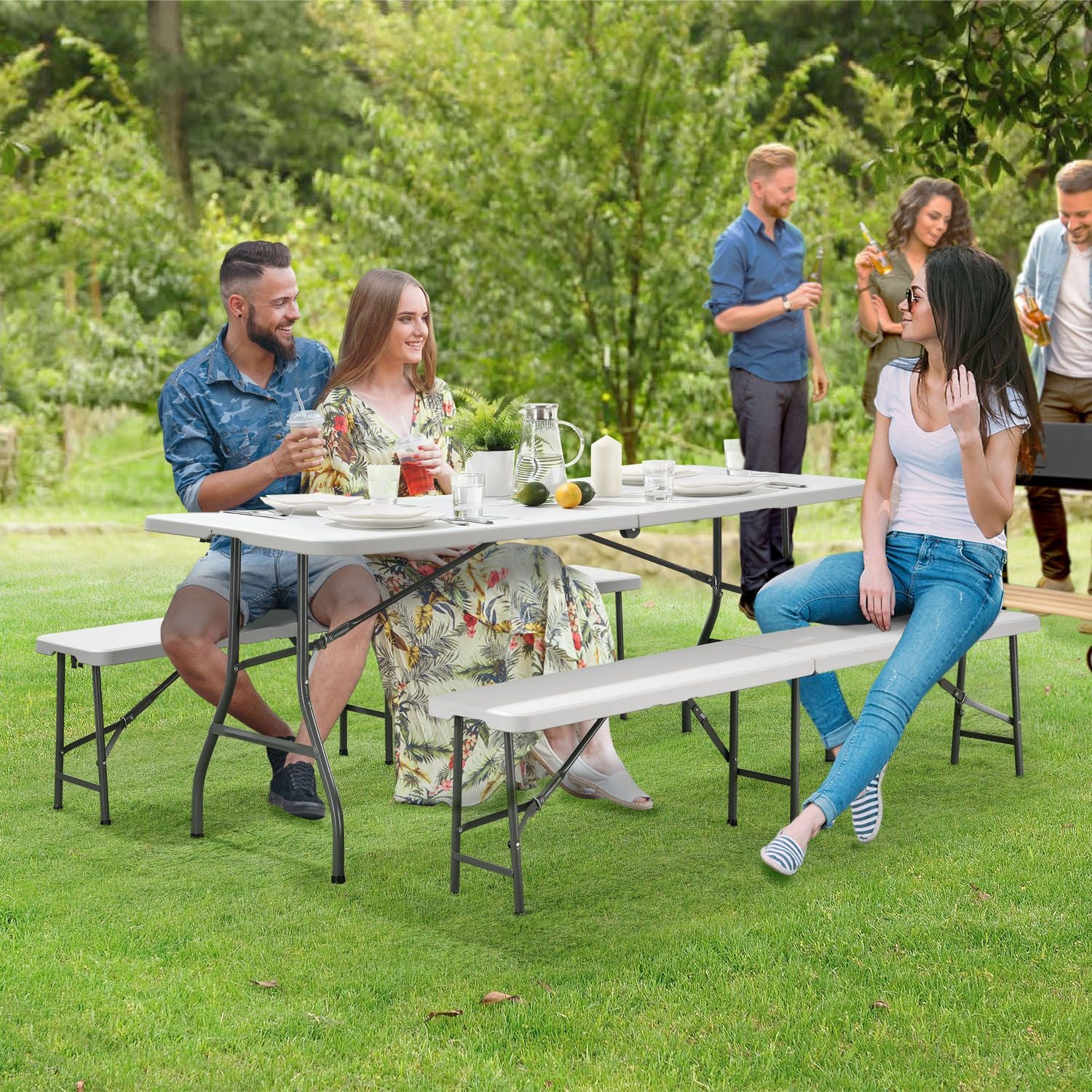 Bayreuth Klappbares Partymöbel-Set 2025, 180 x 70 x 74 cm