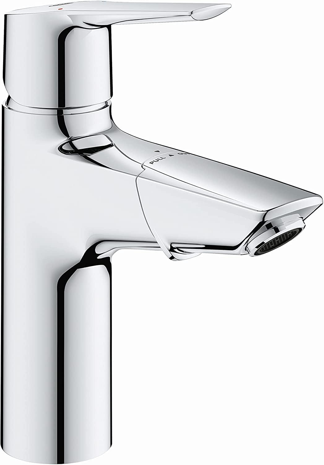 Grohe Start QuickFix 24205003 Einhebel-Waschtischarmatur M (Ausziehbarer Auslauf, Push-Open-Ablaufgarnitur, geringerer Wasserverbrauch, Schnellmontage, Höhe 191 mm), Chrom