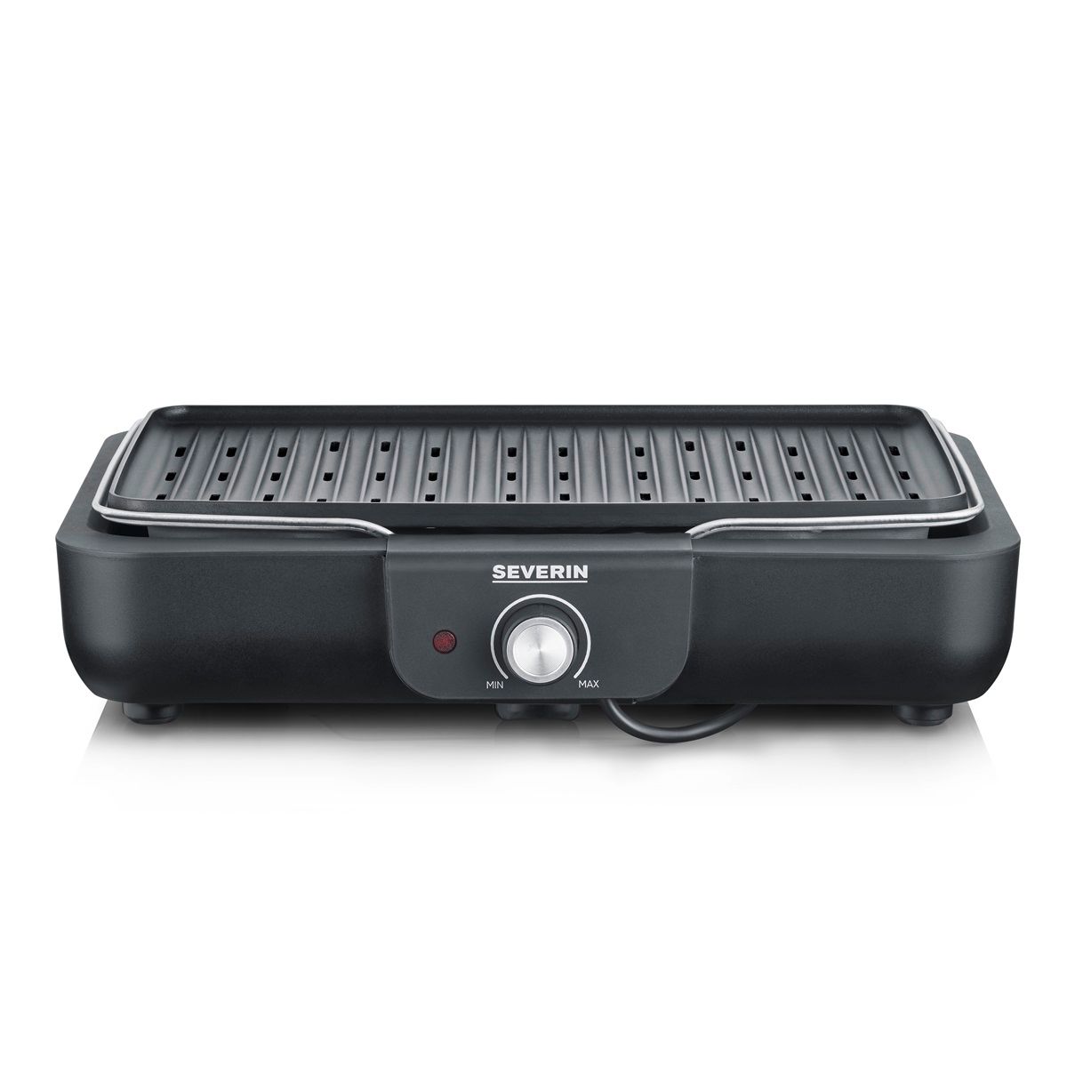 Severin PG 8556 Tischgrill mit Grillplatte – 2300 W, Schwarz