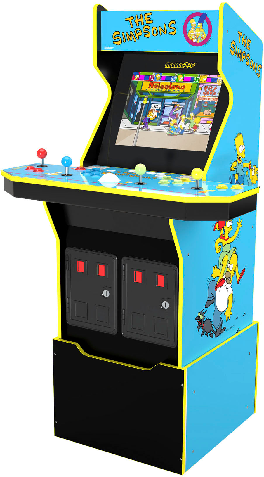 Arcade1Up – Simpsons 30th Anniversary Edition Arcade-Automat mit Hocker und Metallbox – Mehrfarbig