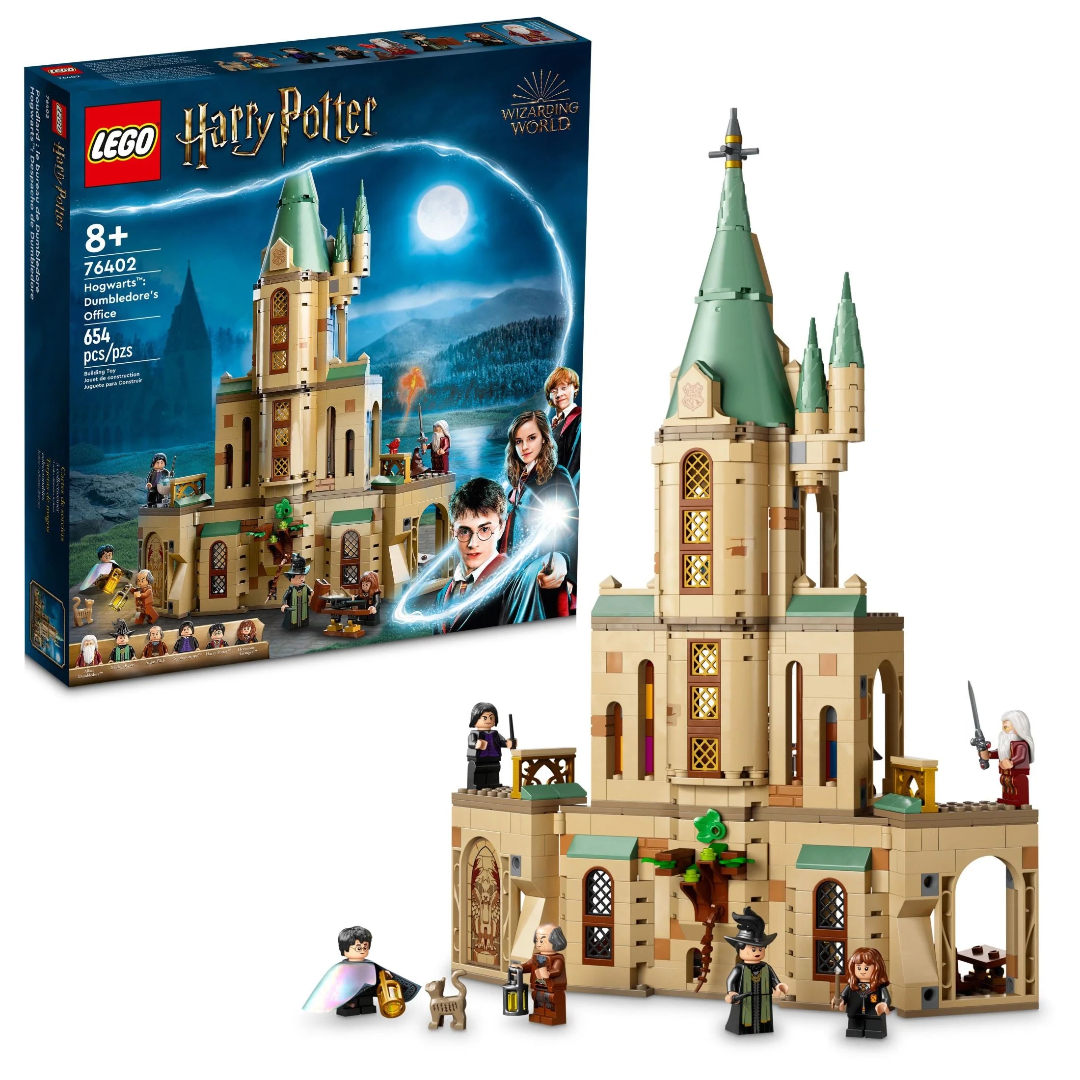 LEGO Harry Potter Hogwarts: Dumbledores Büro 76402 – Spielzeugschloss mit Sprechendem Hut, Schwert von Gryffindor und 6 Minifiguren, für Kinder ab 8 Jahren