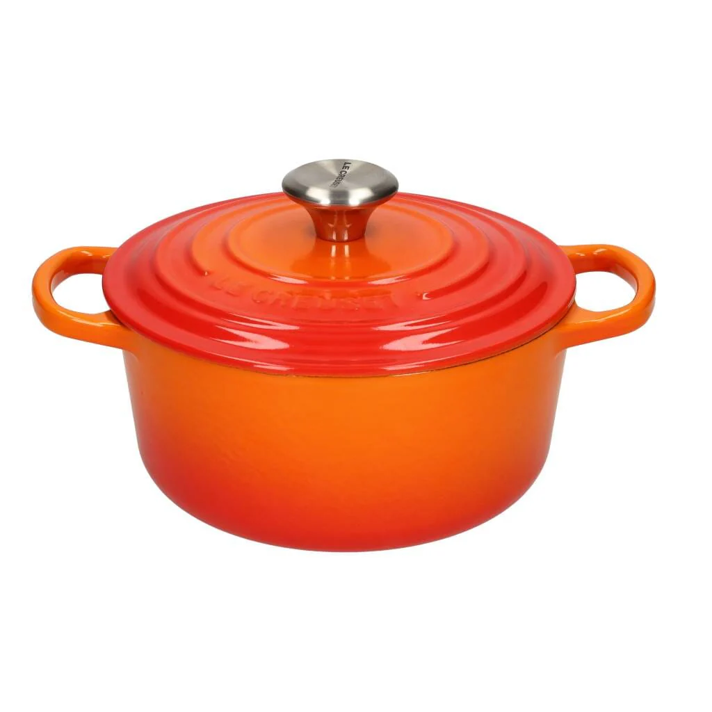 2025 Le Creuset – Signature Kasserolle/Topf, rund, Orangerot, 18 cm, 1,8 l