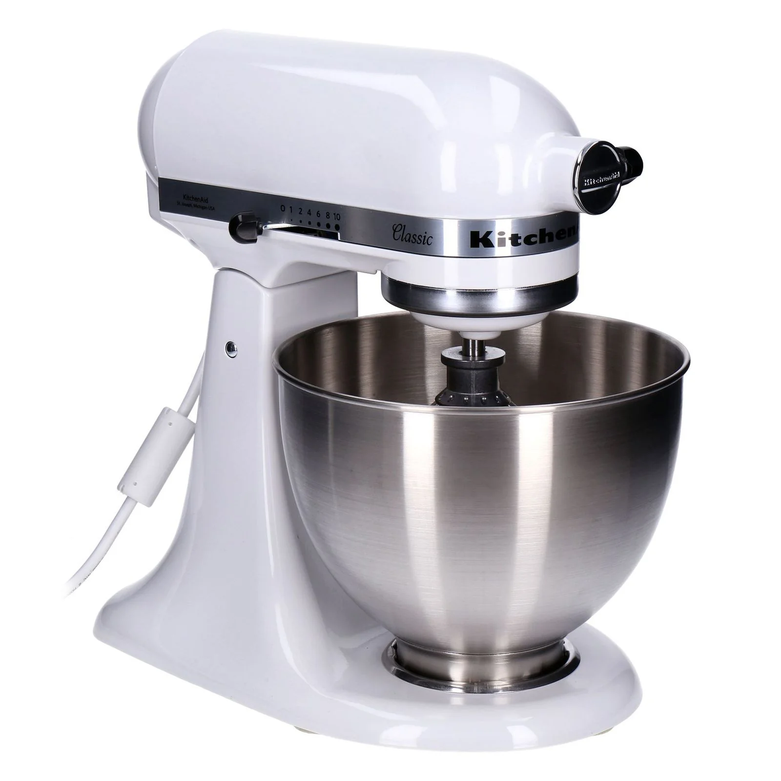 KitchenAid Classic 5K45SSEWH Weiße Küchenmaschine (Modelljahr 2025)