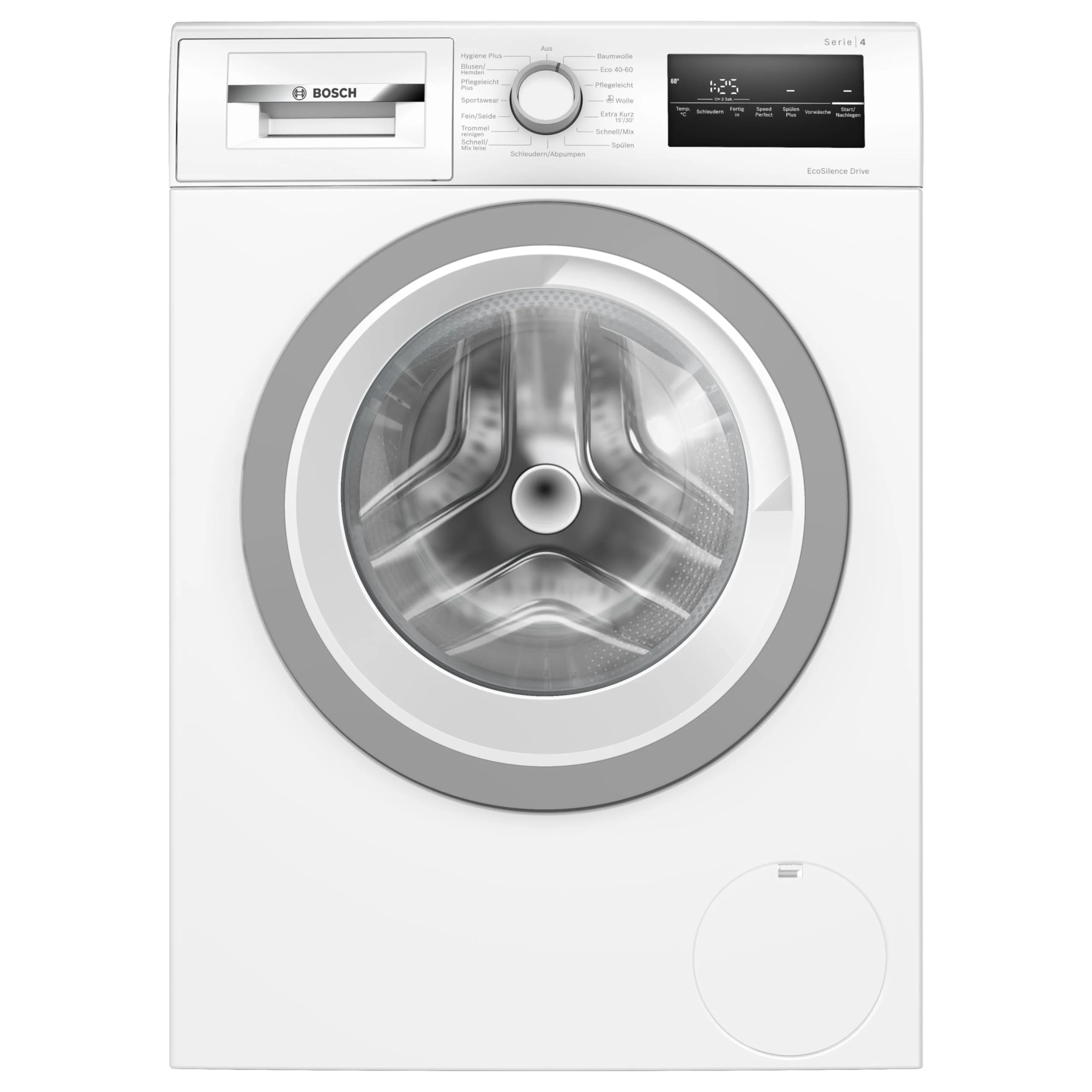 BOSCH WAN28K23 Serie 4 Waschmaschine (Modelljahr 2025). Frontlader. 8 kg Fassungsvermögen. 1400 U/min. EcoSilence Drive: leises und effizientes Waschen. Hygiene Plus. Speed ​​Perfect. Weiß. 60 cm. Amazon Exklusiv Edition