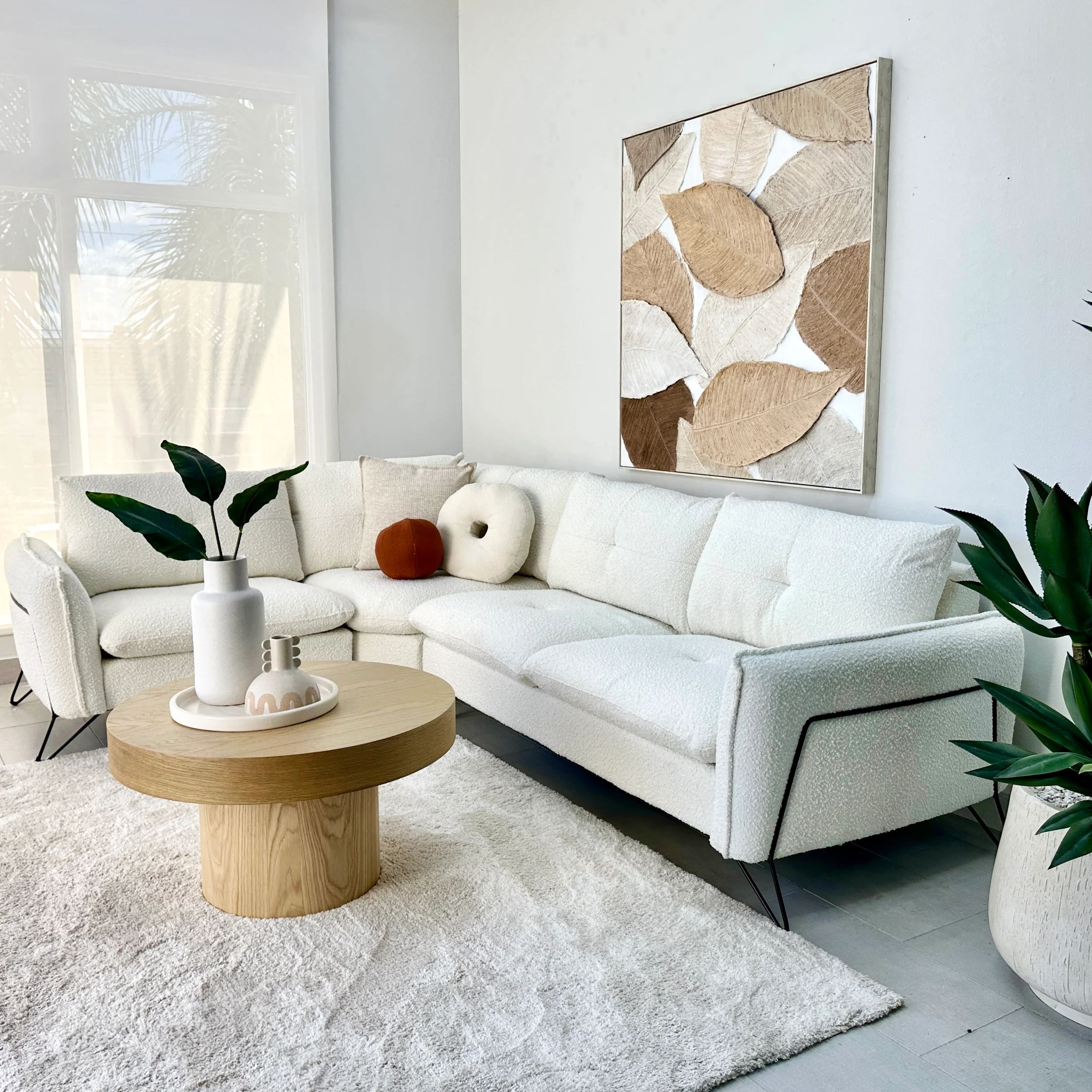 Cami White Ecksofa, linke Seite