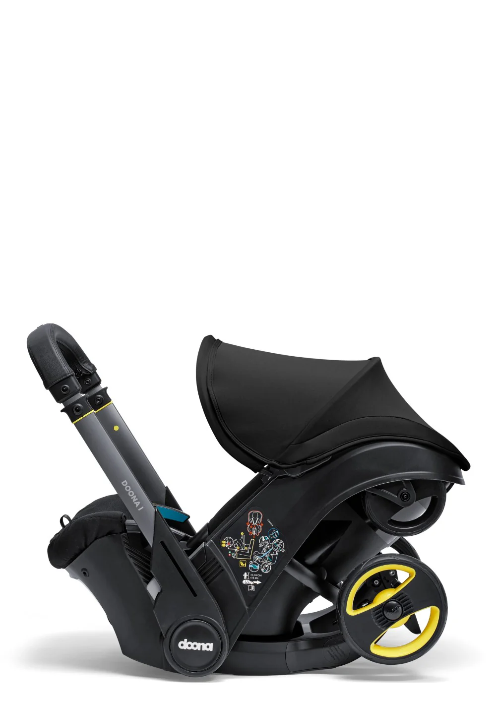 Doona i Kinderwagen, Modelljahr 2025, Schwarz Nitro