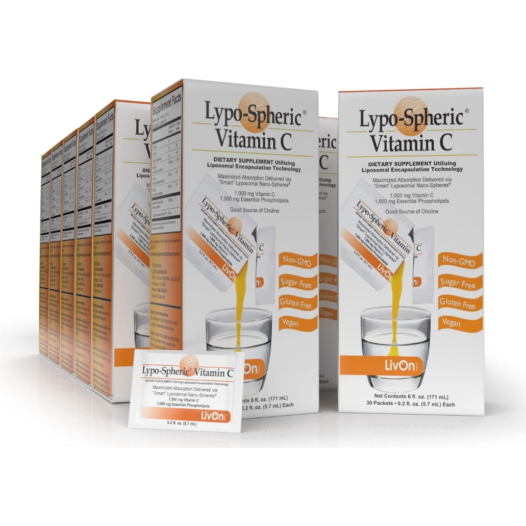LivOn Laboratories Lypo-Spheric Vitamin C – 12 Schachteln (360 Beutel)