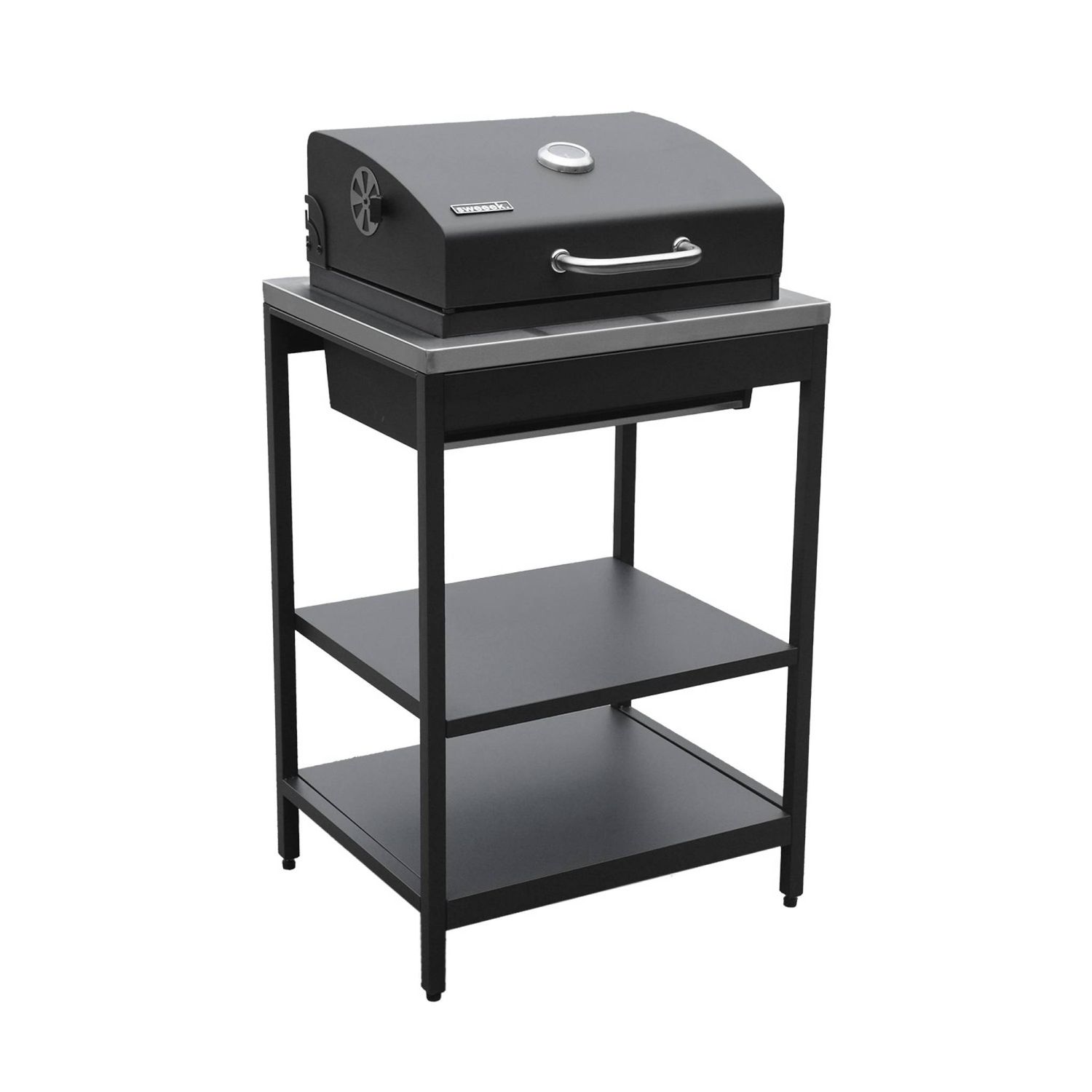 Holzkohlegrill, Edelstahl, Chromrost, 2