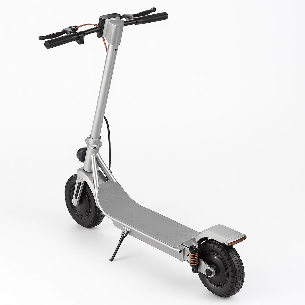 Trottinette enfant en aluminium argenté, pour une utilisation intérieure/extérieure