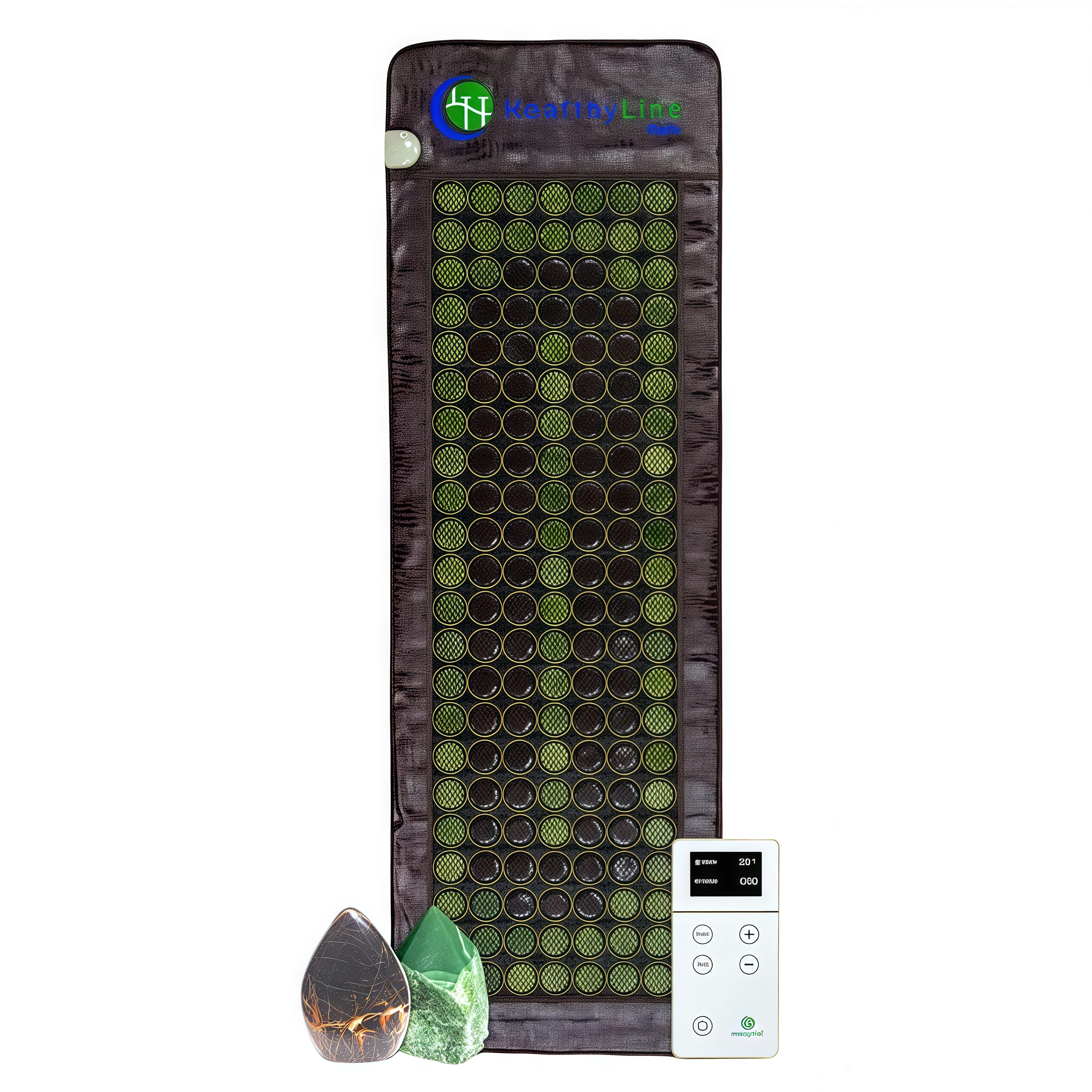 HealthyLine Ferninfrarot-Heizkissen – Jade- und Turmalin-Heißsteine ​​– Negative Ionen – Komplettes JT Mesh-Matten-Set 7224 Soft Light InfraMat Pro®