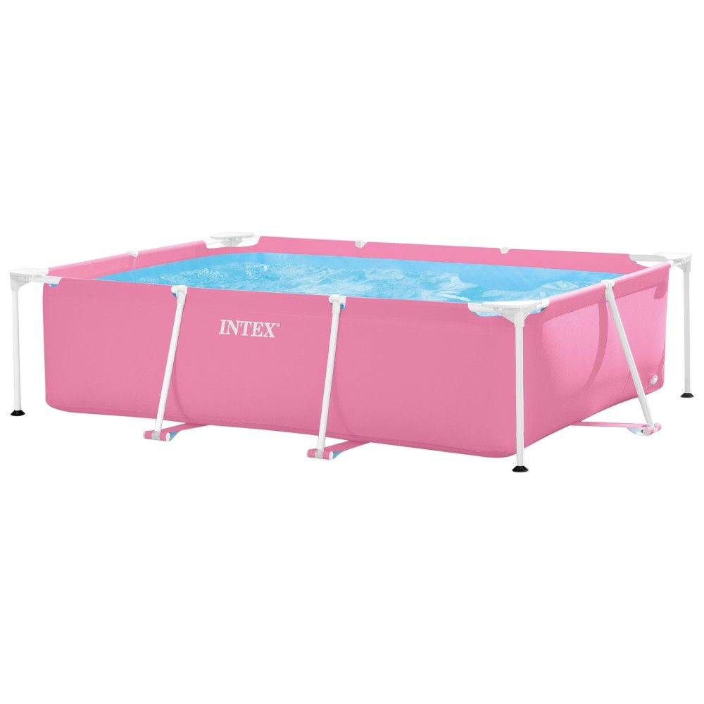 Abnehmbarer, rechteckiger PVC-Schlauchpool 220x150x60 cm, rosa, Intex
