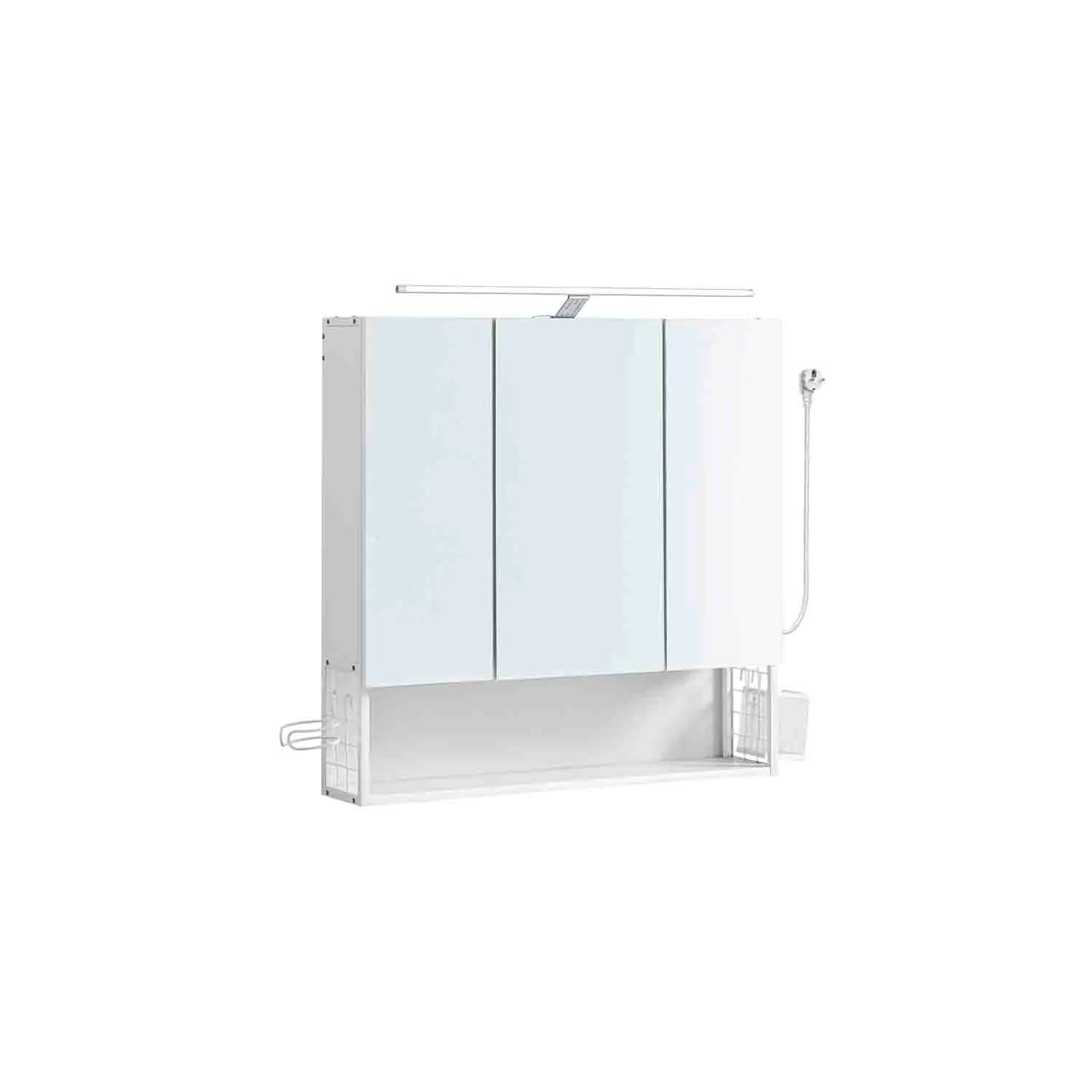 Badezimmerschrank mit Spiegel, 3 Türen