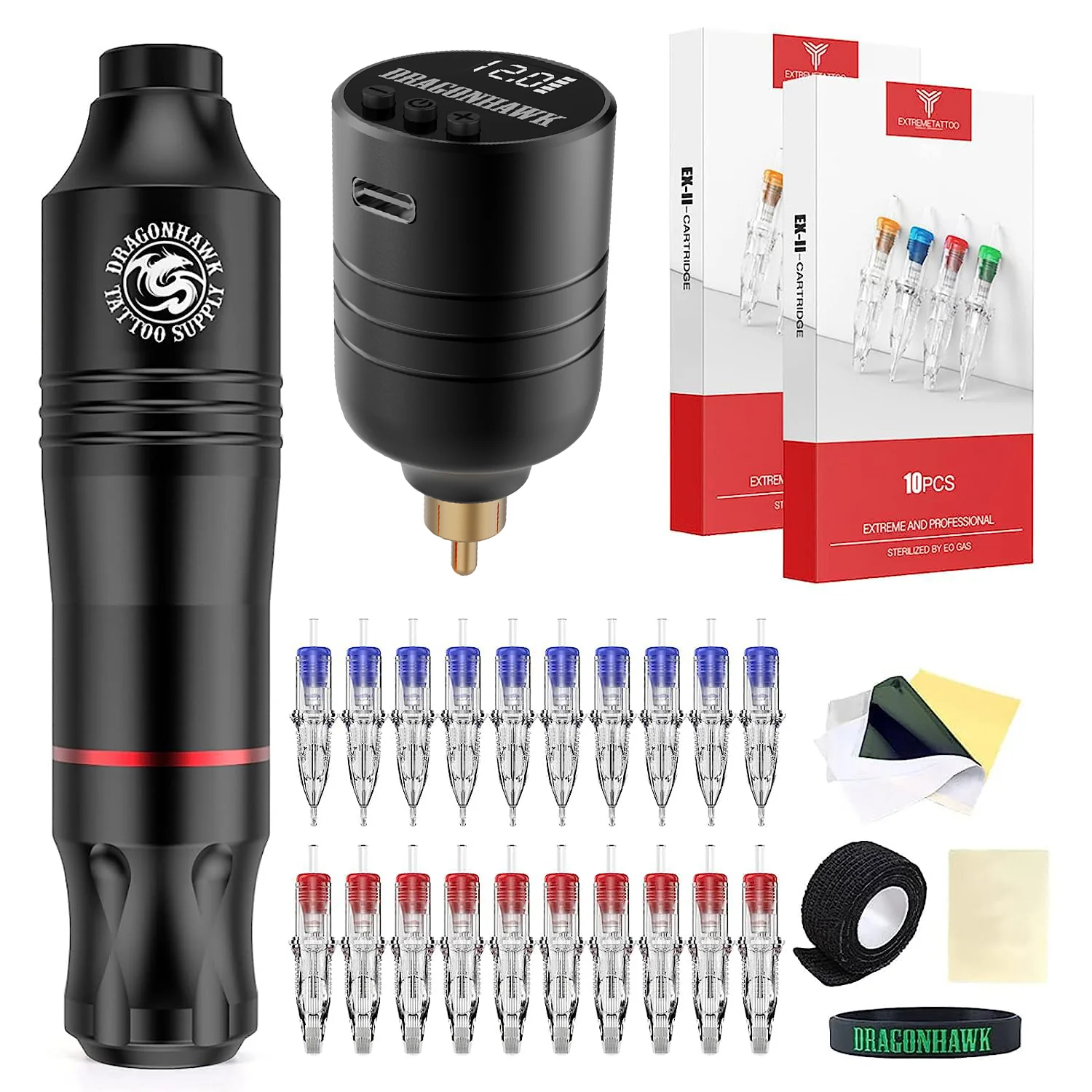 Dragonhawk Rotary Tattoo Machine Starterpaket