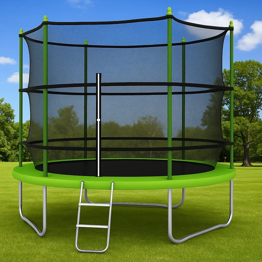 Trampolin 305x250 cm Grün/Schwarz - uRfmPavW25Eq