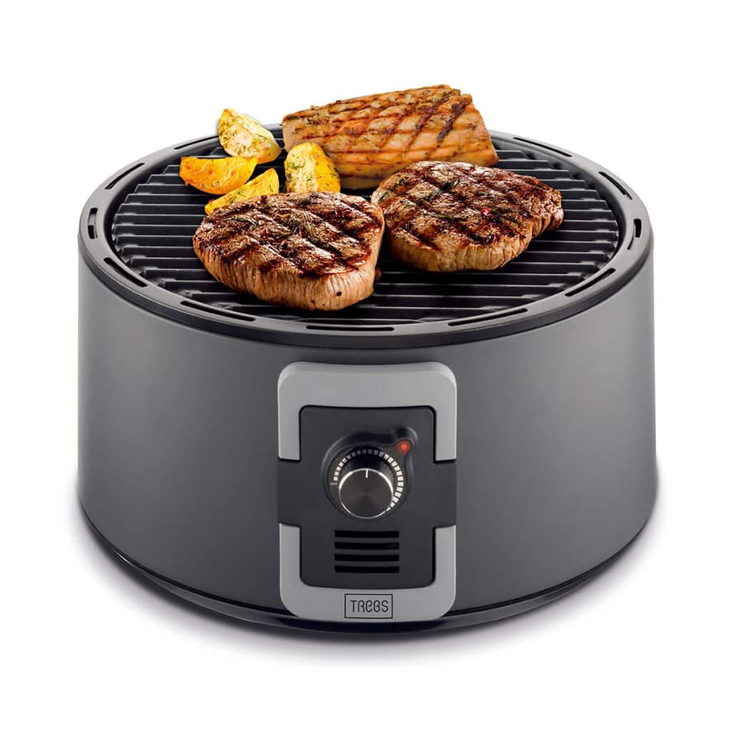 Trebs 35 cm tragbarer Holzkohlegrill, Schwarz 99335