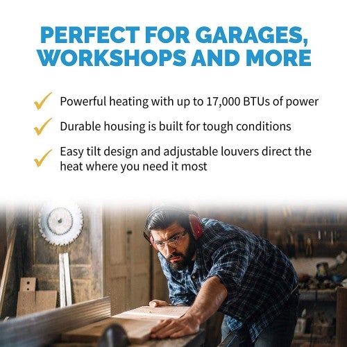NewAir G73 Elektrische Garagenheizung, heizt bis zu 500 Quadratfuß