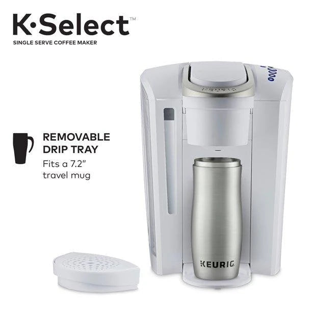 Keurig – K-Select Einzelportions-Kaffeemaschine für K-Cup-Kapseln – Mattweiß