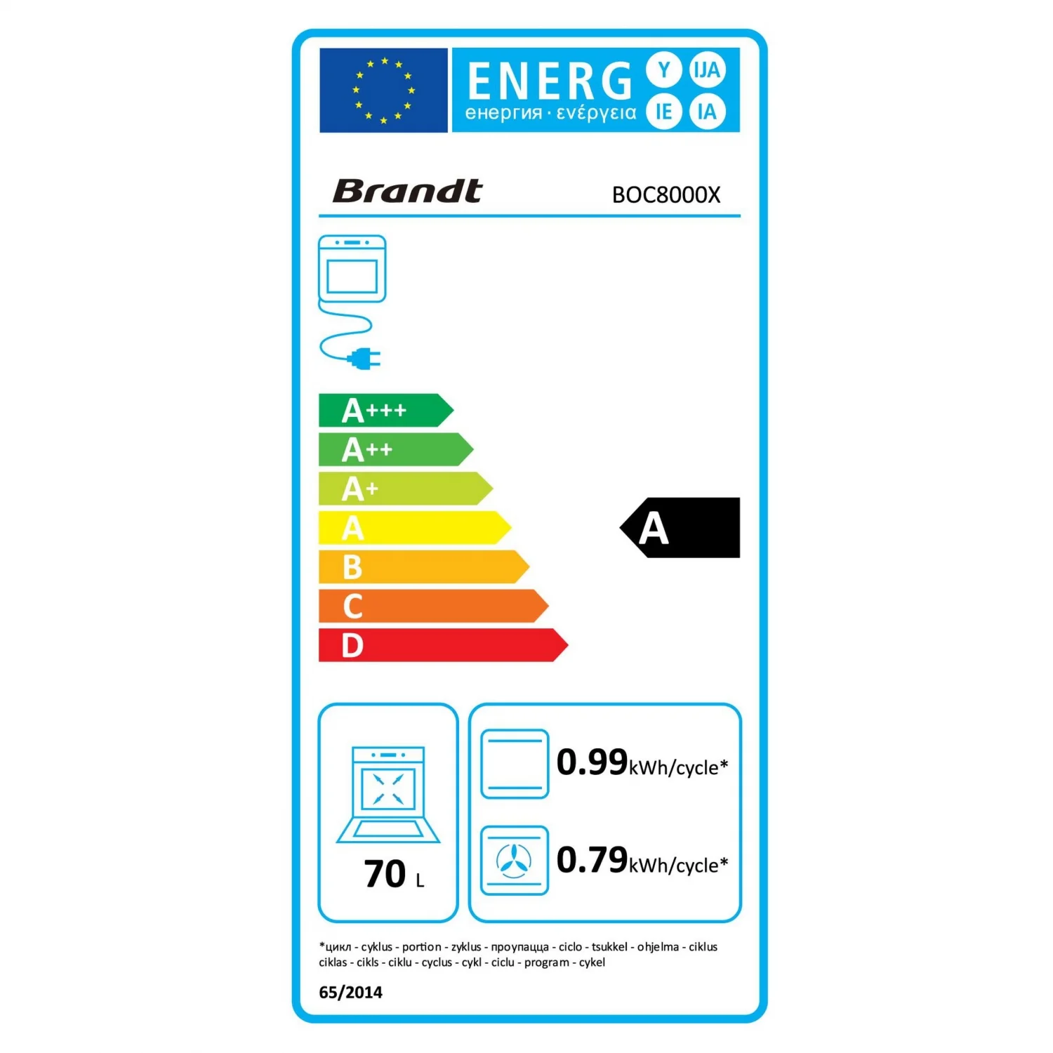 Brandt A BOC8000X Backofen