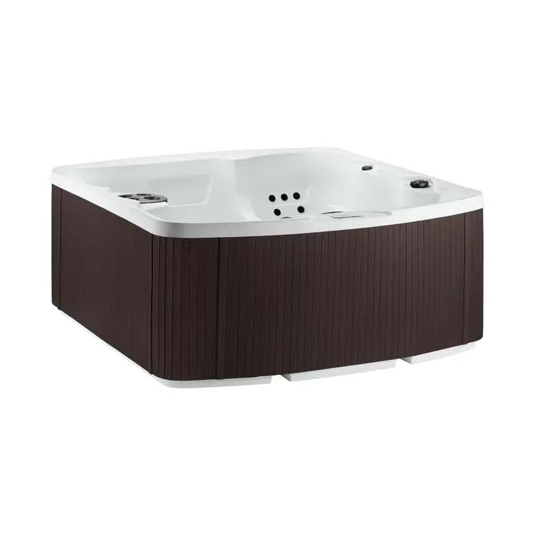 Lifesmart Spas – Rechteckiger Plug-and-Play-Whirlpool, 110 V. Für 5 Personen. 23 Düsen mit Ozonisator. Farbe: Espresso.