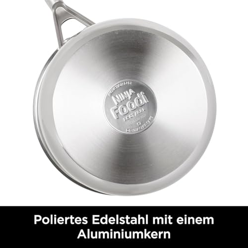 Ninja Foodi MAX Dual-Zone-Heißluftfritteuse (2025), 9,5 l, Kupfer/Schwarz, AF400EUCP + Ninja StaySharp Messerset, weiß, K62006EUWH + Ninja Foodi ZEROSTICK Edelstahl-Bratpfanne, 28 cm, C60028EU