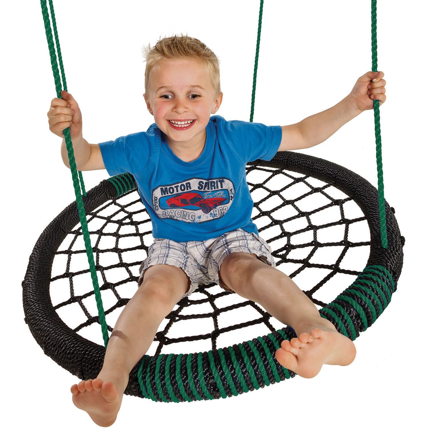 Kbt „Oval“-Schaukel - PP - Schwarz/Grün