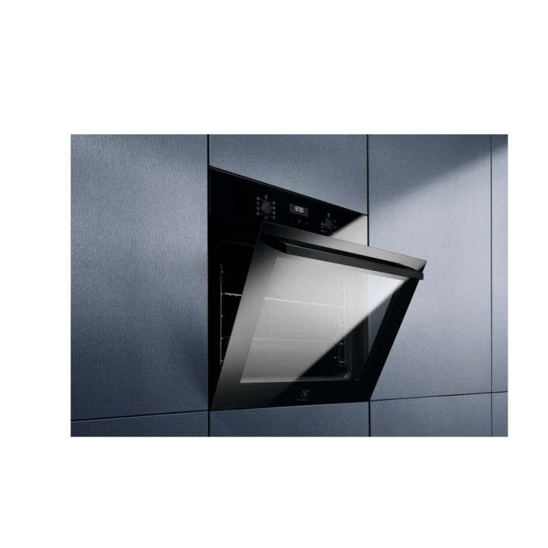 Electrolux Oef5h50bk Backofen, schwarzes Glas, Aquaclean