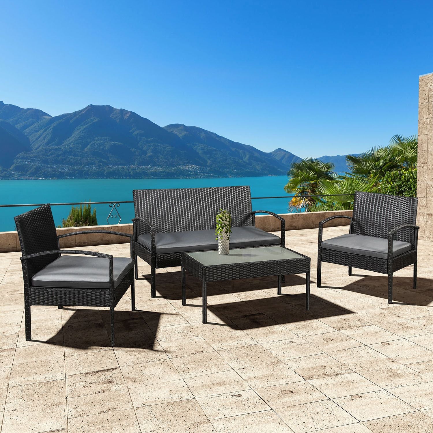 2025 Trinidad Poly Rattan Lounge-Set