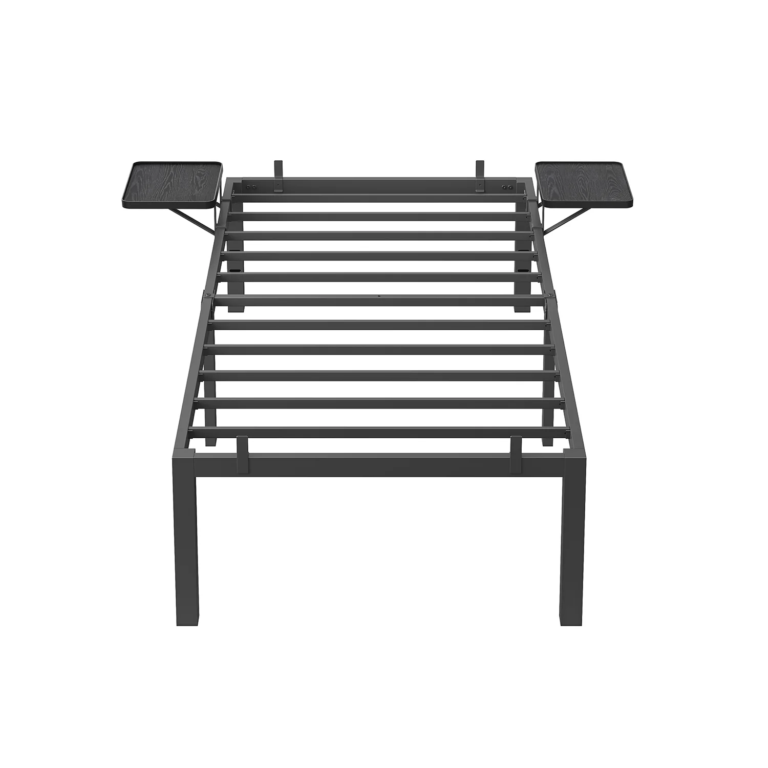 Klassisches schwarzes Bettgestell für Matratzen der Größe 90 x 190 cm