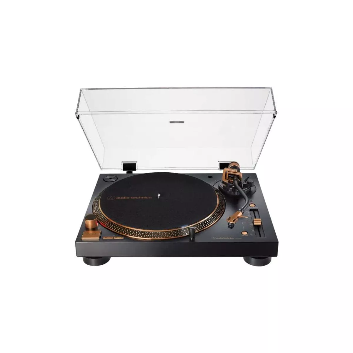 Audio Technica AT-LP120XUSB-BZ USB-Direktantrieb-Plattenspieler (Modelljahr 2025). Farbe: Bronze. Drei Geschwindigkeiten. Integrierter Vorverstärker. Vinyl-Digitalisierung.
