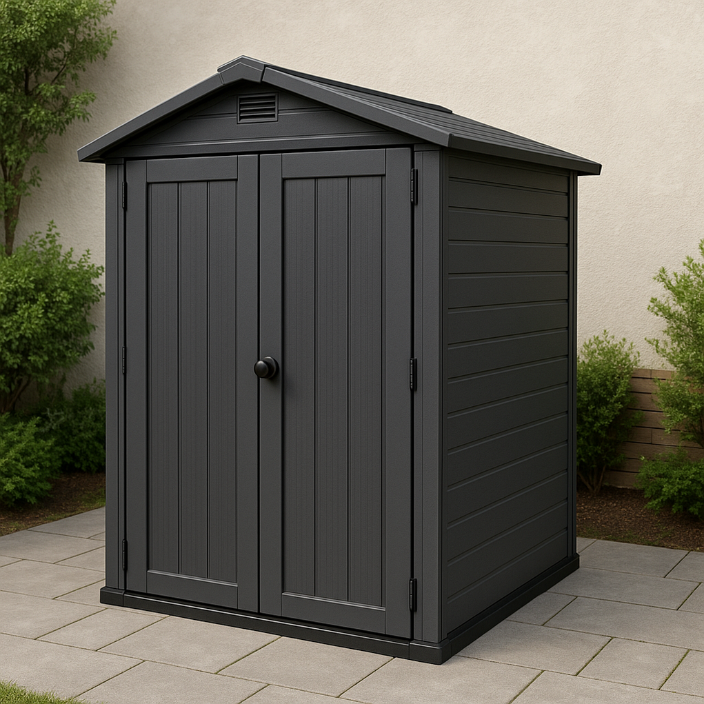 Abri de jardin en résine 200x180x210 cm Noir OmwyIzk394XS