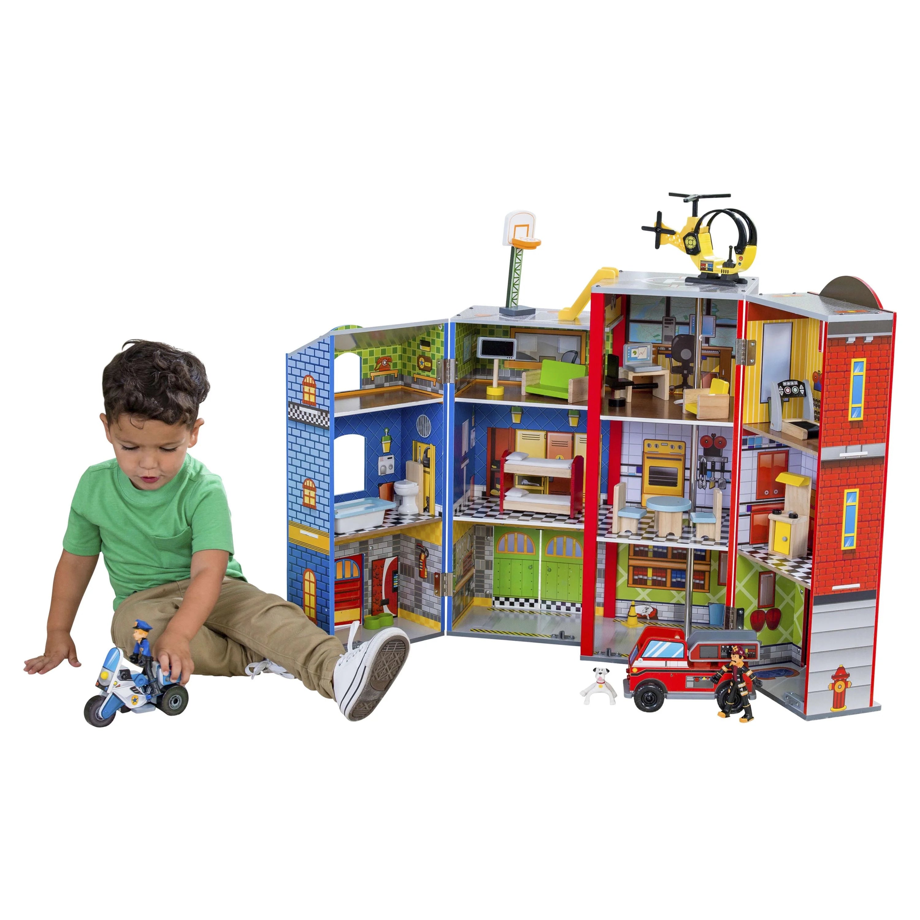 KidKraft Everyday Heroes Holz-Klappspielset mit 26 Teilen