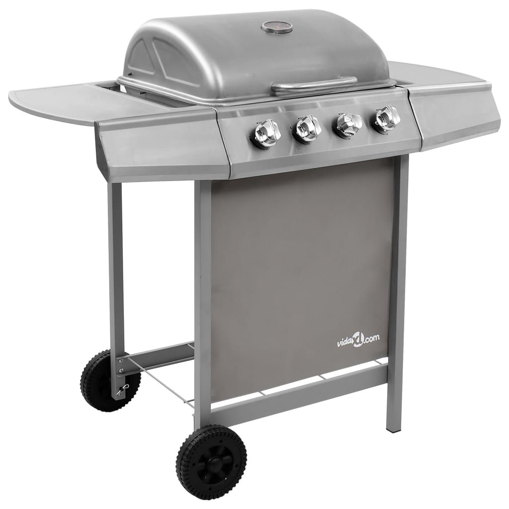 Vidaxl 4-Flammen-Gasgrill, Silber