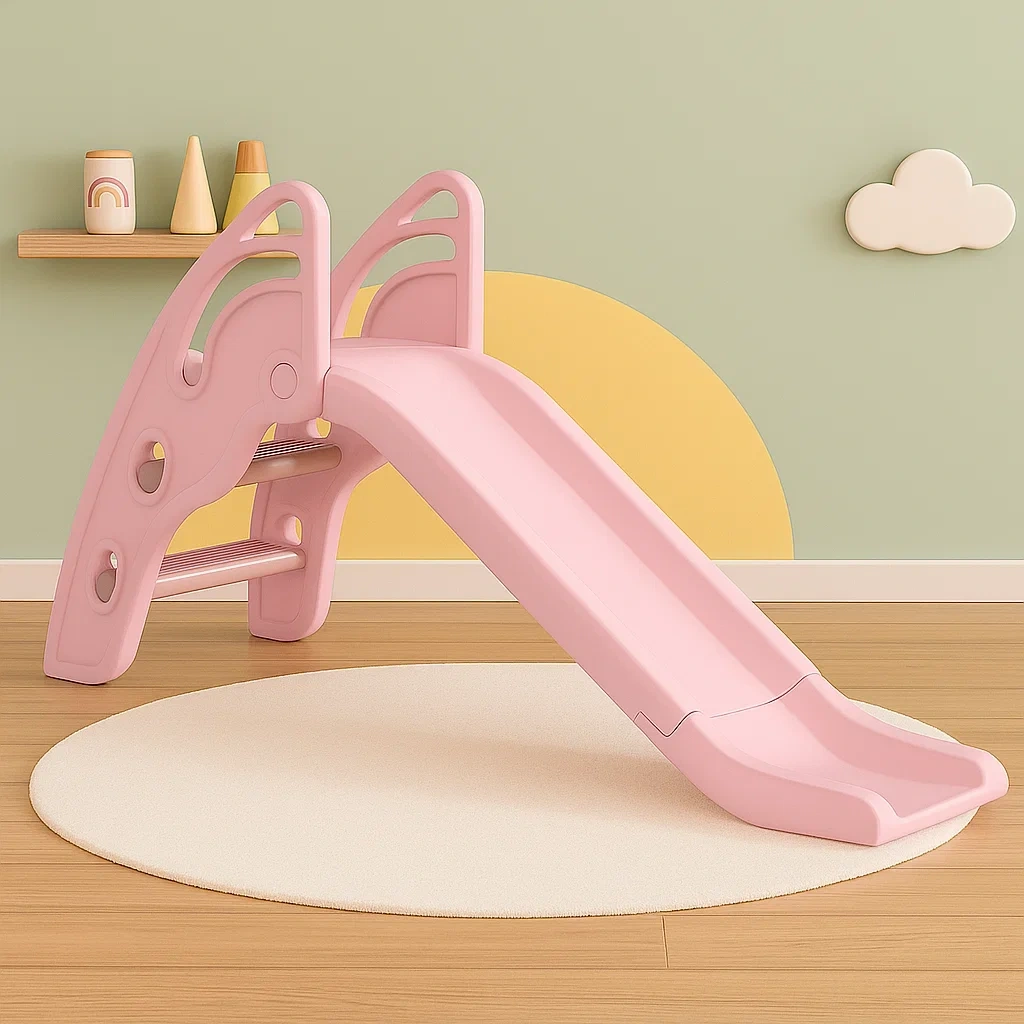 Rosa Rutsche 145x38x70 cm für Kinder von 2 bis 6 Jahren, faltbar - uGtvikTH79CH