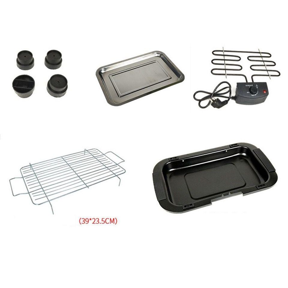 2000-Watt-Elektrogrill mit 2 Höheneinstellungen