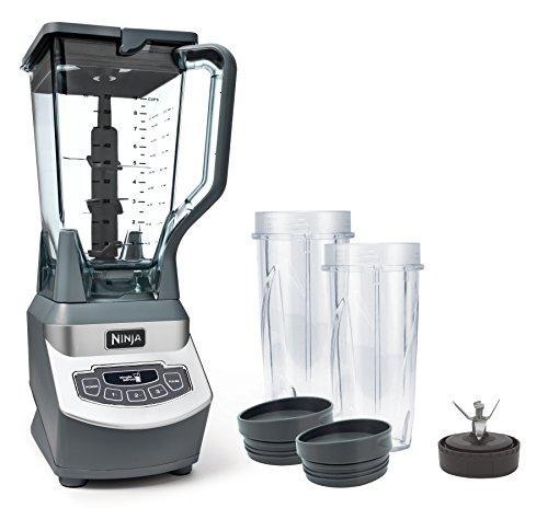 Ninja Professional Standmixer mit Basisstation, 1100 Watt, 2,1 l Mixbehälter und zwei 473-ml-Becher für Frozen Drinks und Smoothies (BL660). Grau.